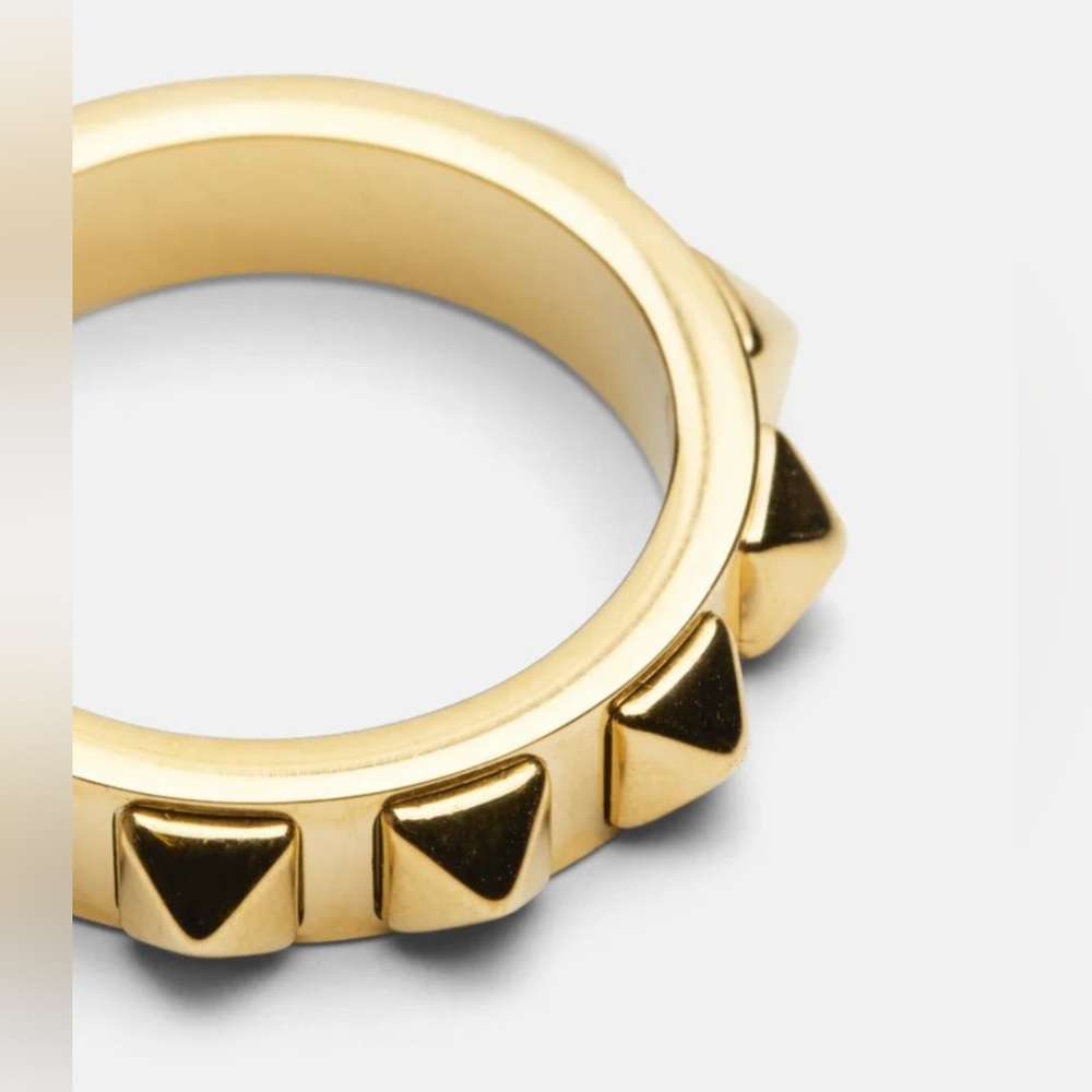 Skultuna 1607 Gold Plated Rivets Ring